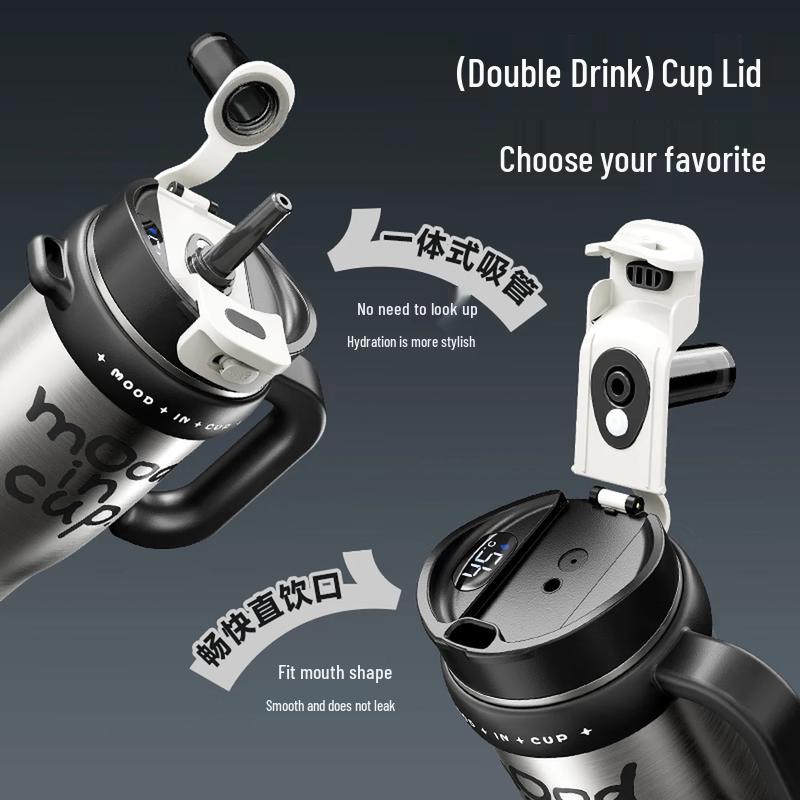 RELEA Power Water Guardian Digital Display Ceramic Lined Insulated Tumbler