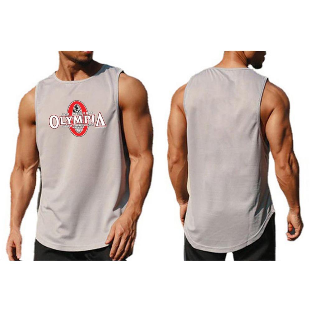 Mens Bodybuilding Gym Tank Tops Summer Fitness Clothing Mesh Quick Dry Loose Fit Sleeveless T Shirts