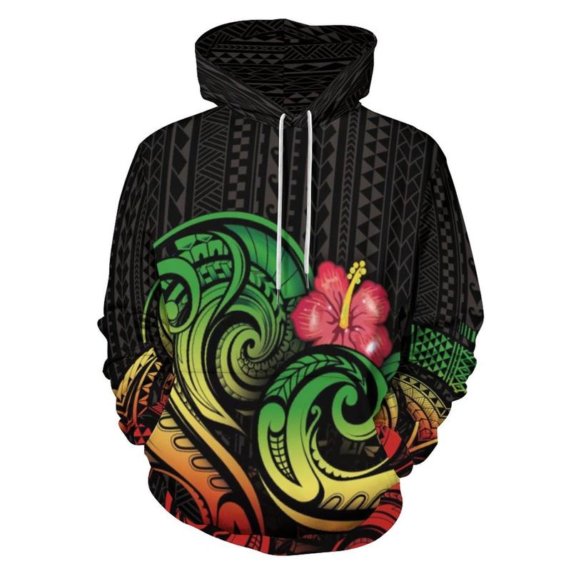 New 3D Polynesian Tattoo Lapu Sun Tribal Graphic Hoodies For Man Women Fashion Hoody Cool Pullovers Streetwear Clothing Harajuku