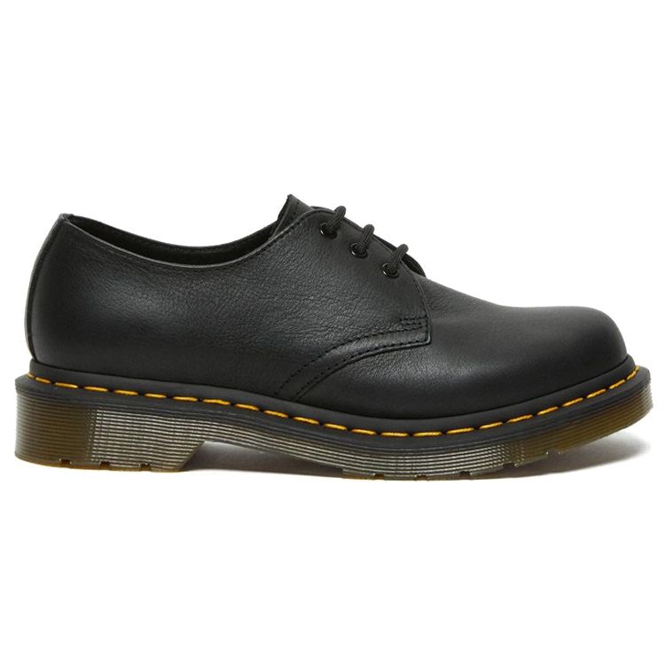 Dr. Martens 1461 Virginia Leder Klassische Lässige Flache Schuhe Damenschuhe Schwarz 24256001