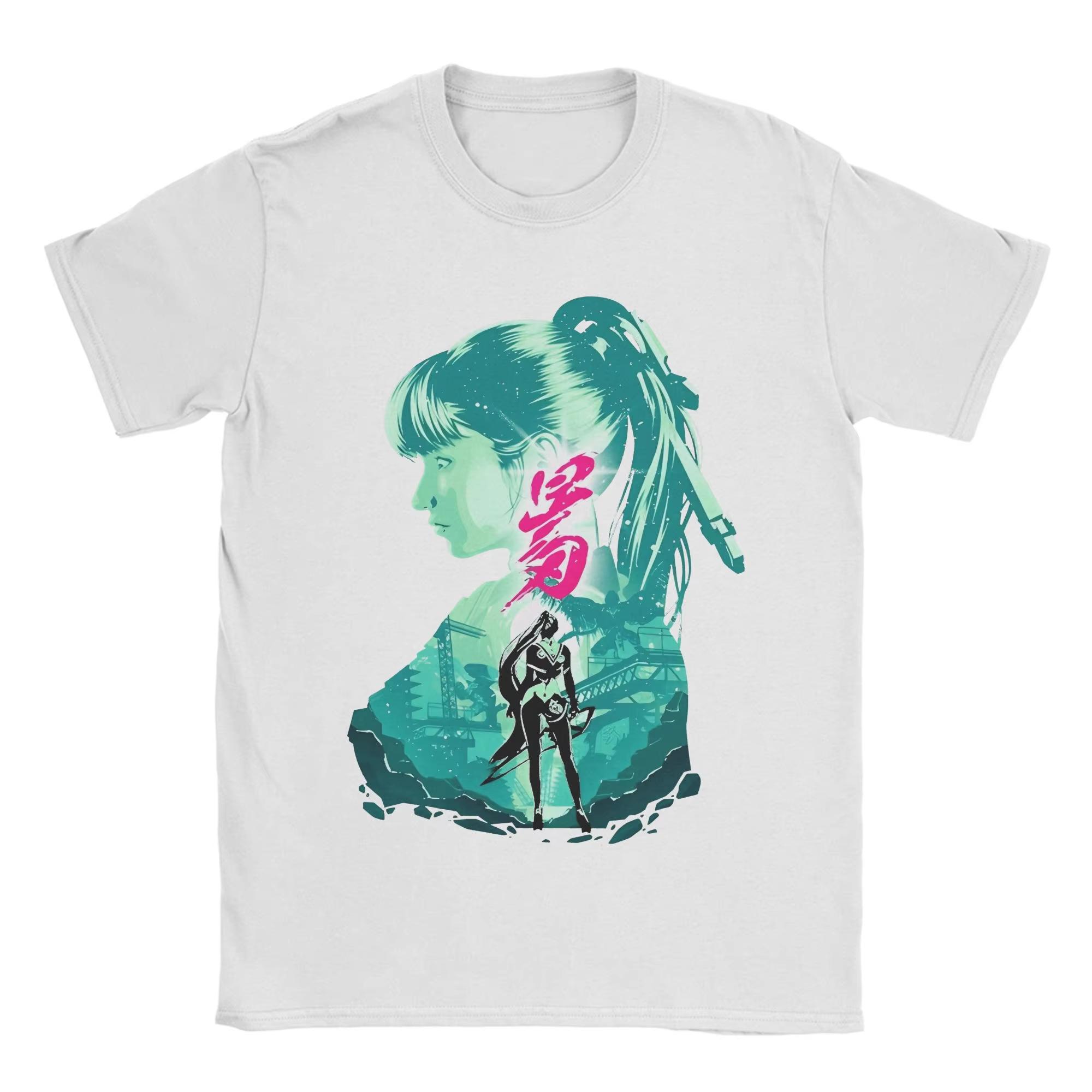 

Мужские футболки Stellar Blade Лето 2025 Ив Винтажная хлопковая футболка с круглым вырезом и коротким рукавом Идея для подарка Одежда Топы Футболки 4XL