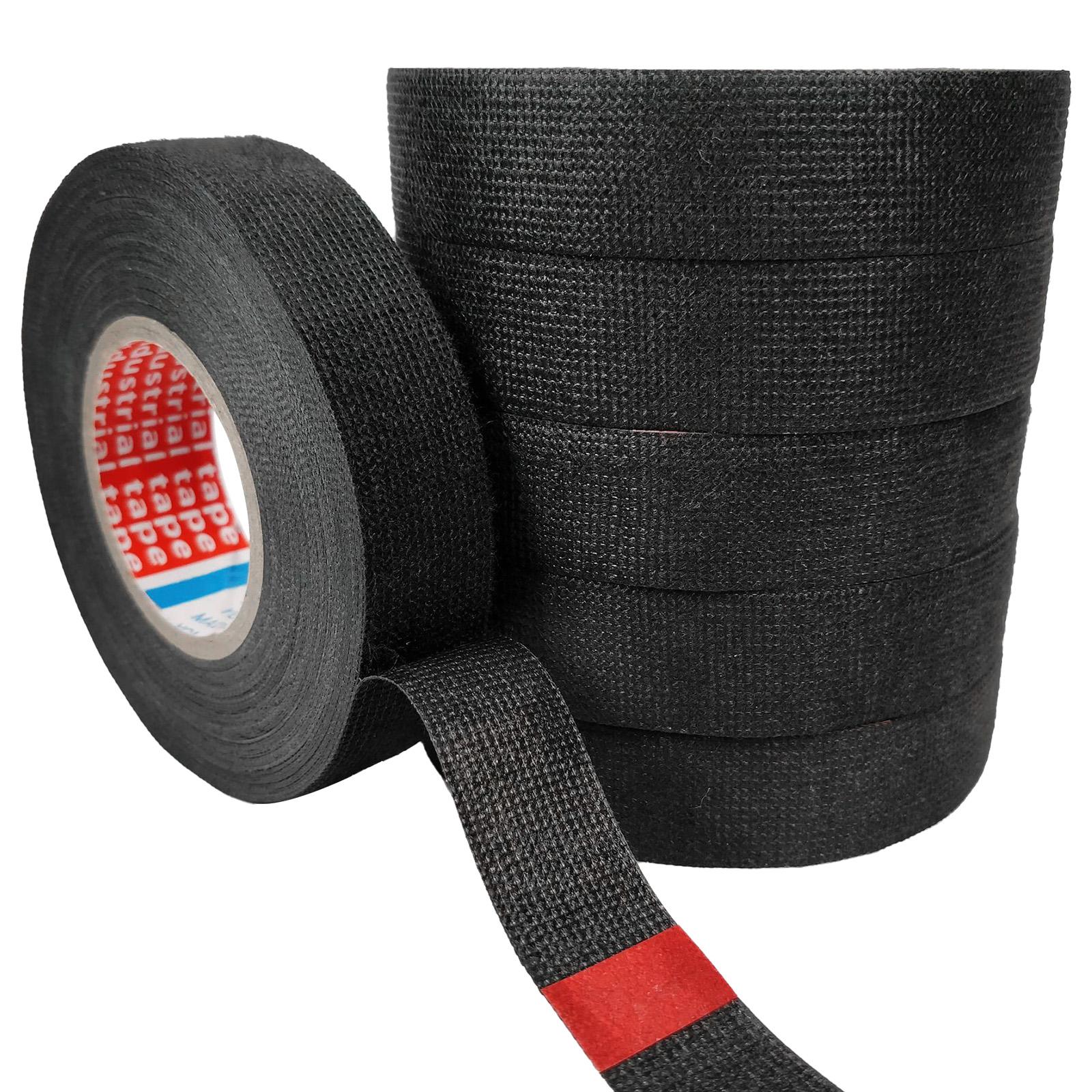 

5 Rolls Wire Loom Harness Tape Flame Retardant Adhesive Fabric Tape Heat Proof Insulation Electrical Tape for Automotive Engines