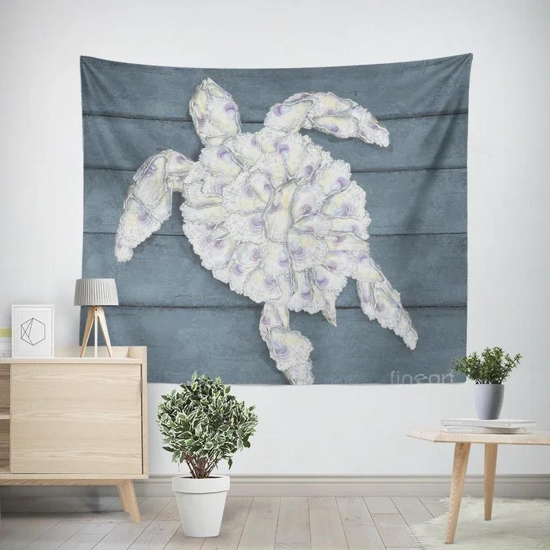 Office Living Room Tapestry Creative Starfish Turtle Pattern Hanging Cloth Home Wall Decoration Tapestry