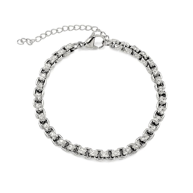 

Stainless Steel Necklace Bracelet Set 18K Gold Plated Stainless Steel Keel Chain Waterproof Hypoallergenic Jewelry