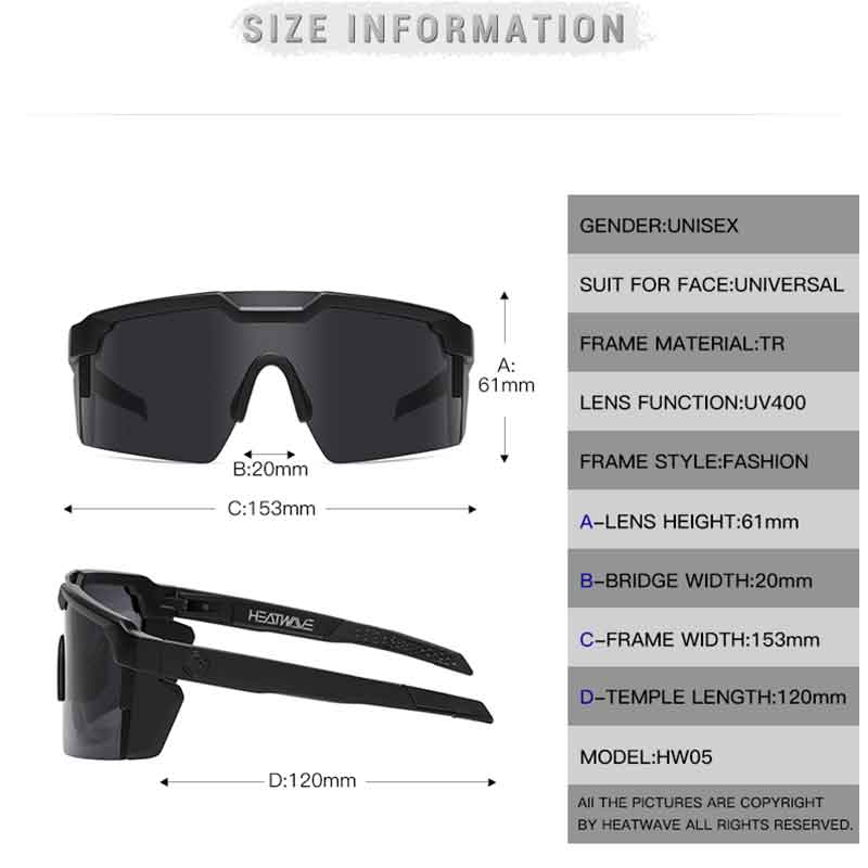 Wave Sunglasses Unisex Riding Glasses Sports Eyeglasses Cycling Glasses Men & Women Glasses