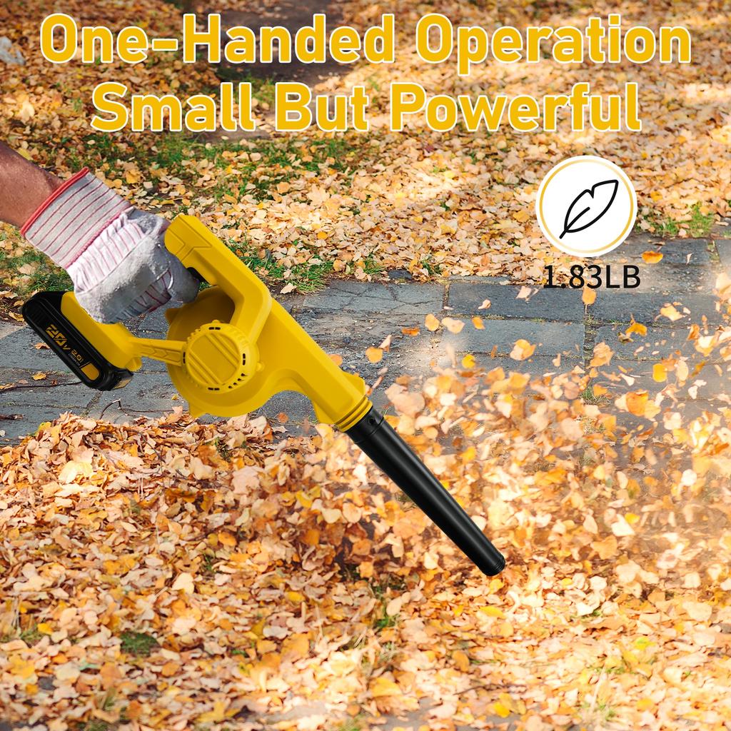 Cordless Leaf Blower for Dewalt 20V Battery Electric Jobsite Air Blower 2-in-1 Handle Electric Blower and Vacuum Cleaner