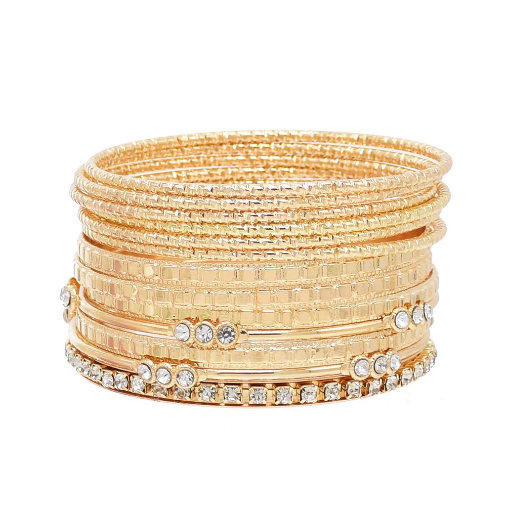 Böhmisches Ethnisches Vergoldetes Armband-Set - Antiker Westlicher Stil Schmuck
