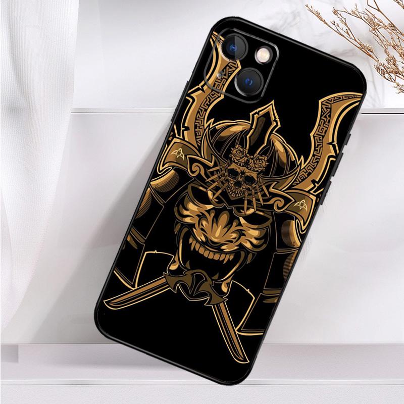 Samurai Mask Demon Shockproof Case For iPhone 17 16 15 14 11 Pro Max Plus 12 13 Mini 16e 17 Air Phone Cover
