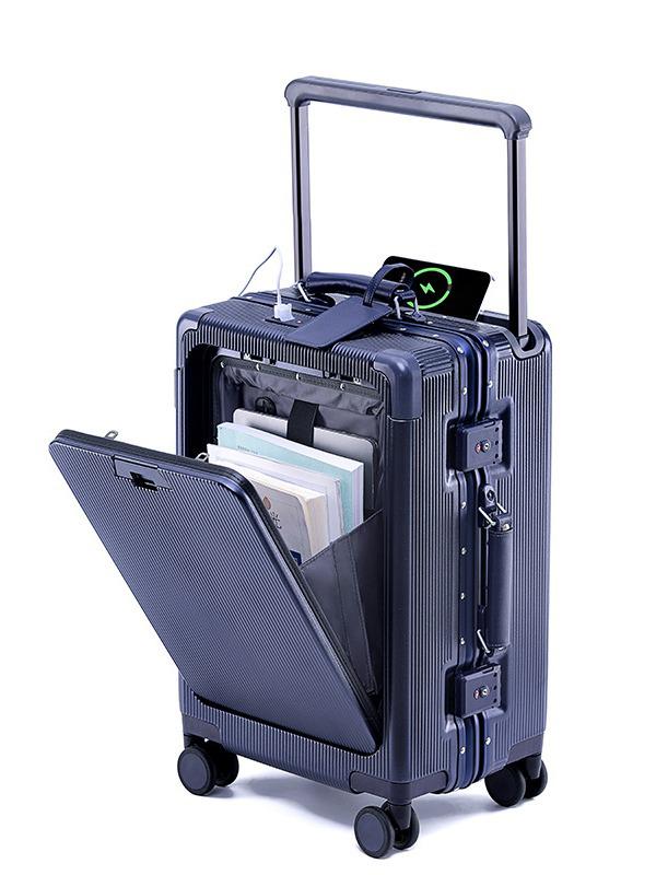 Drop-Resistant 24" Front-Opening Suitcase Set with Lock (20" Carry-On Included)