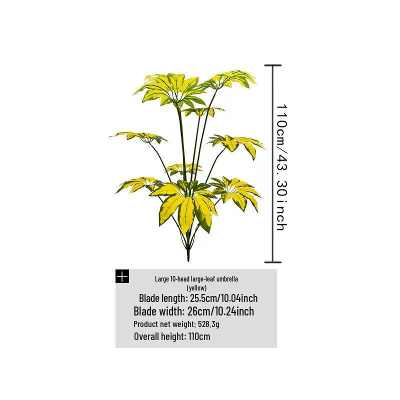 Tropical Nordic-Style Umbrella Leaf Faux Bonsai for Home Décor