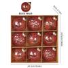 Christmas Balls Shatterproof 9 Pieces Christmas Tree Decorations 3.15in Transparent Painted Globe PET Decorations For Party