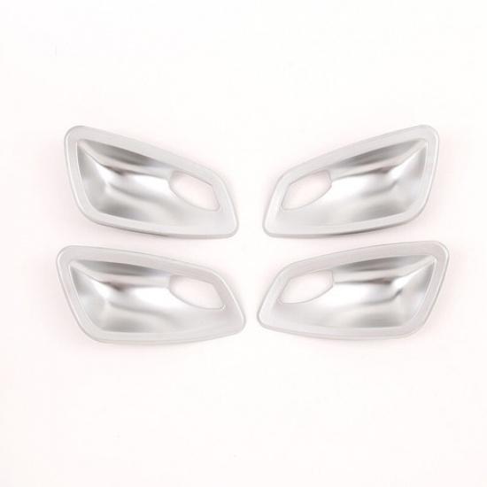 ABS Silver Style Inner Door Handle Bowl Cover Trim For BMW E90 2005-2012