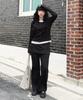 AWESOME STUDIO Layered Skirt Pants Black
