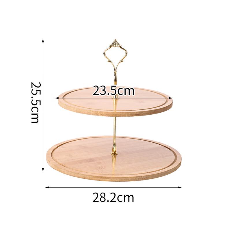 Bamboo Wood Multi-Tier Fruit and Snack Serving Tray
