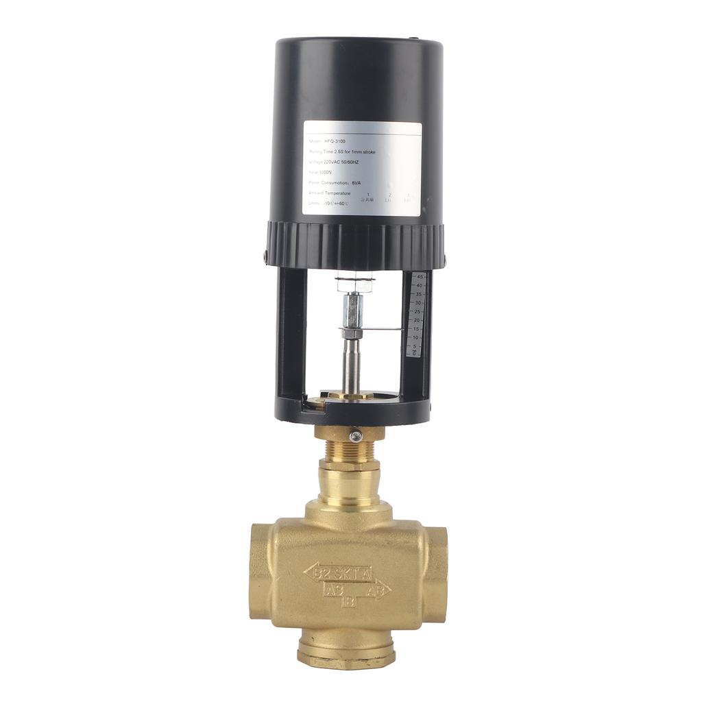 Electric Motorized Valve Regulating Control Brass BSP 2 Way AC 220V for Industry