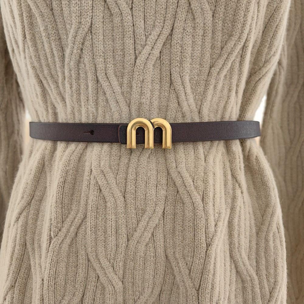 PU Leather Belt Adjustable Waist Strap Casual Waistband  Decor Accessories