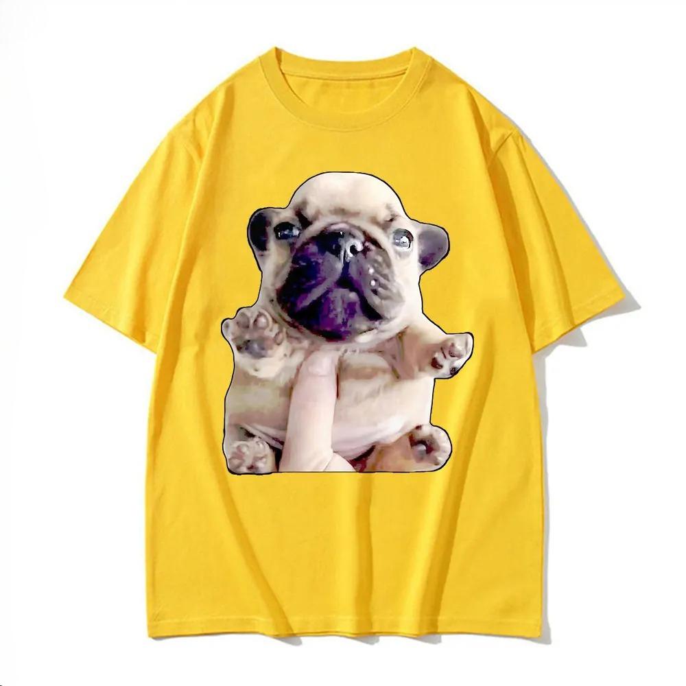 French Bulldog Funny Pibble Meme Tshirts Unisex Summer Tops Kawaii Cute Tee Shirt Women Y2k Tshirt Kawaii Printed Streetwear