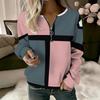 Women's Quarter Zipper Sweater Pullover  Color Block  Casual  Active Sportswear Half Long Sleeve Top Micro-elastic Fall & Winter Comfrt Breathable