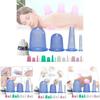 Premium Silicone Cupping Therapy Set Transparent Round Moisture Removal Massage Cups