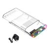 USB3.0 External Hard Disk Case Transparent Design Color Light Lighting Supports 2.5/3.5inch Hard Disk Sliding Cover