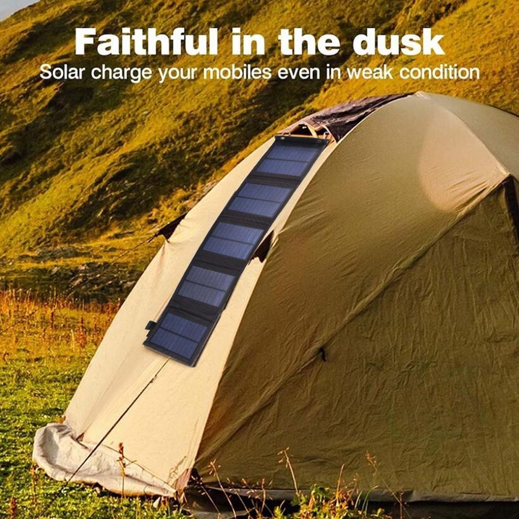 Foldable Solar Panel USB +DC Solar Cell Portable Folding Waterproof Solar Charger Outdoor Mobile Power Bank Charger