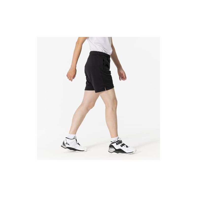 Volleyball wear, half shorts, knit material, inseam 16cm (size L), V2MBB212, women's, black, XL