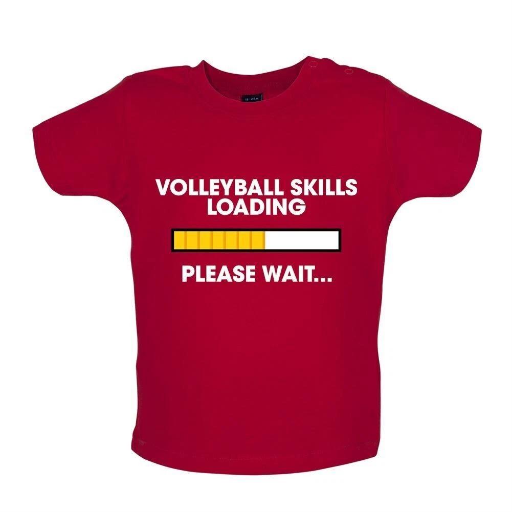 Volleyball Skills Shop Please Wait -Baby Kids Boys Girls Unisex T-Shirt / Romper Tees Top- Volley Ball 120