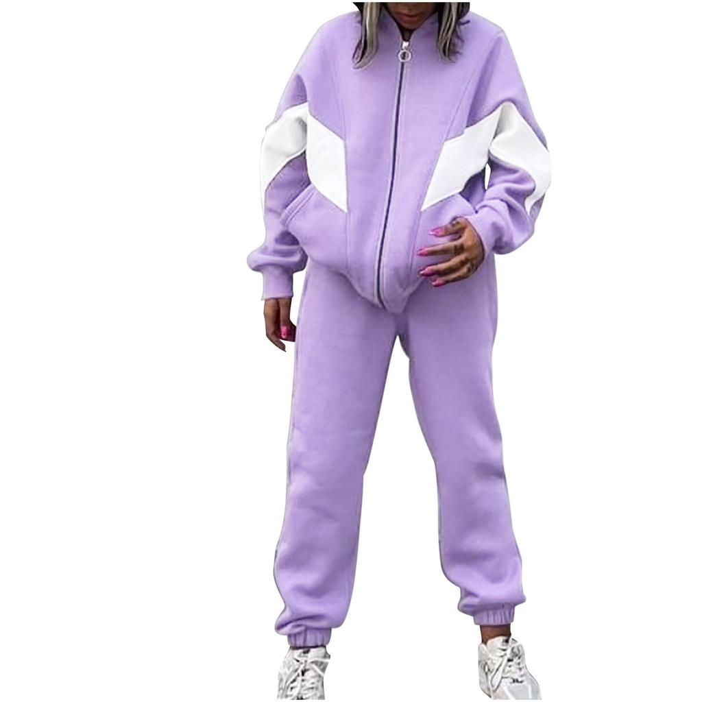 Europa, Amerika 1116 Frühling und Herbst Neue Damenmode Hosen Locker Lässig Pullover Set Zweiteiliges Set