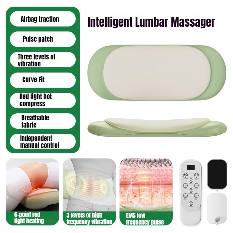Waist Airbag Massager Hot Compress Vibration Pulse Relieves Back Pain Home Lumbar Massager