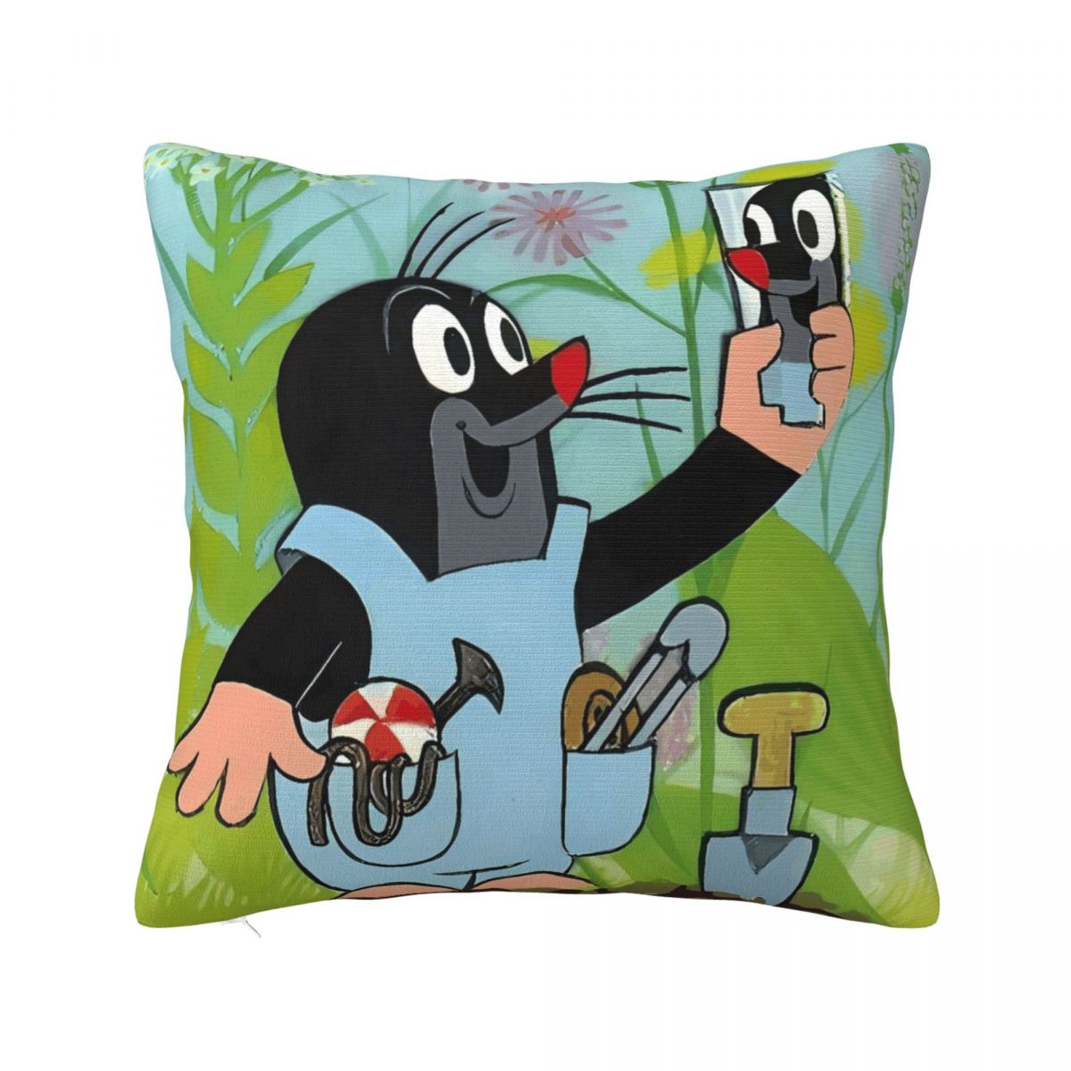 Fine Glasses Unisex The Little Mole With Friends (4) Pillow Cover Kawaii Pillow Case Soft Pattern Cushion Cover Pillowcases For Living Room Chair