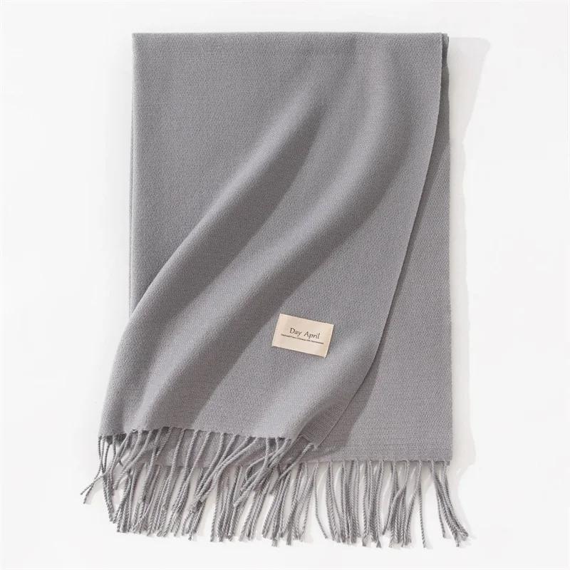 Cashmere Scarves for Women  Winter Shawls Warm Wraps Lady Pashmina Solid Print Blanket Scarf Neck Headband Hijabs Stoles