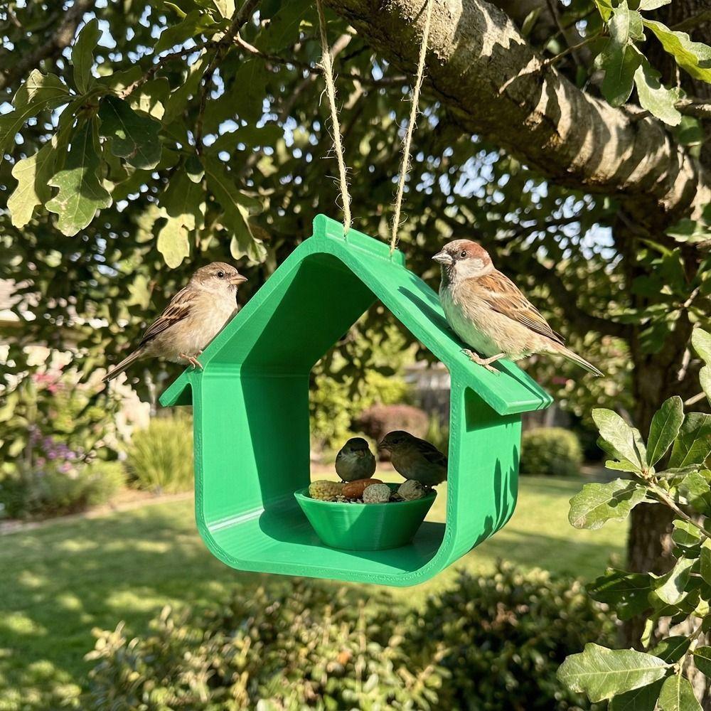 Plastic Hanging Bird Feeder Weatherproof Bird Feeding Station Bird Feeder House Terrace