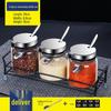 Glass Kitchen Salt Shaker & Seasoning Jar Set - Household Combination Pack