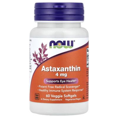 Astaksantyna, 4 mg, 60 kapsułek roślinnych