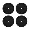 4pcs 1 10 RC Tires Set Rubber Strong Buffering High Wear Resistance Durable Wheels Set for 1 10 Flat Sports Car Black