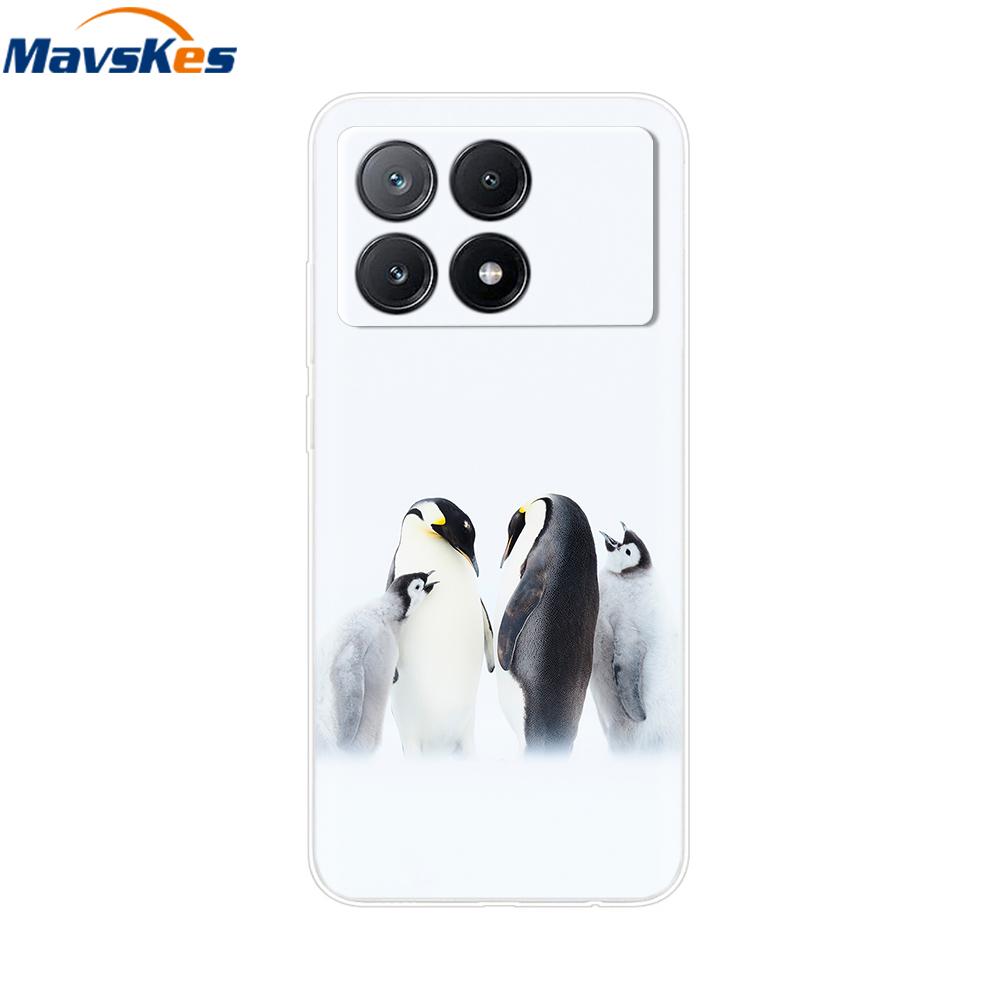 Handyhülle Für Poco X6 Pro Hülle Abdeckung Niedliche Klare Weiche Silikonhüllen Für Poco X6 Pro Hülle PocoX6 Pro Rückseite Coque Fundas