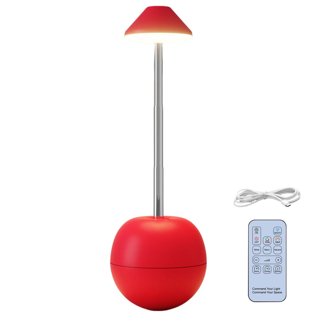 Rechargeable Touch Cordless LED Table Lamp W/Remote Control Small Table Lamp LED Table Light for Bedroom Living Room Nightstand