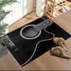 1pc Guitar Design Area Rug Crystal Velvet, Soft & Non-Slip Polyester Mat for Living Room, Bedroom, Study, Game Room