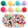 20-100pcs Acrylic Silicone Beads 6-16mm Colorful Round Loose Beads For Jewelry Making DIY Bracelet Necklace Keychain Accessories