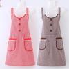 Women's Breathable Cotton Lapel Waistcoat Apron - Cute, Anti-Oil Kitchen Fashion