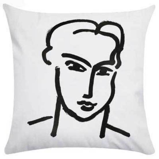 Nordic Pillow Ins Light Luxury Style Pillow Case Retro Art Abstract Blue Pillow Flower Sofa Backrest