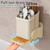 Kitchen Cutlery Rack Household Wall-Mounted No-Drill Countertop/Wall Compatible Rotatable Chopstick Holder