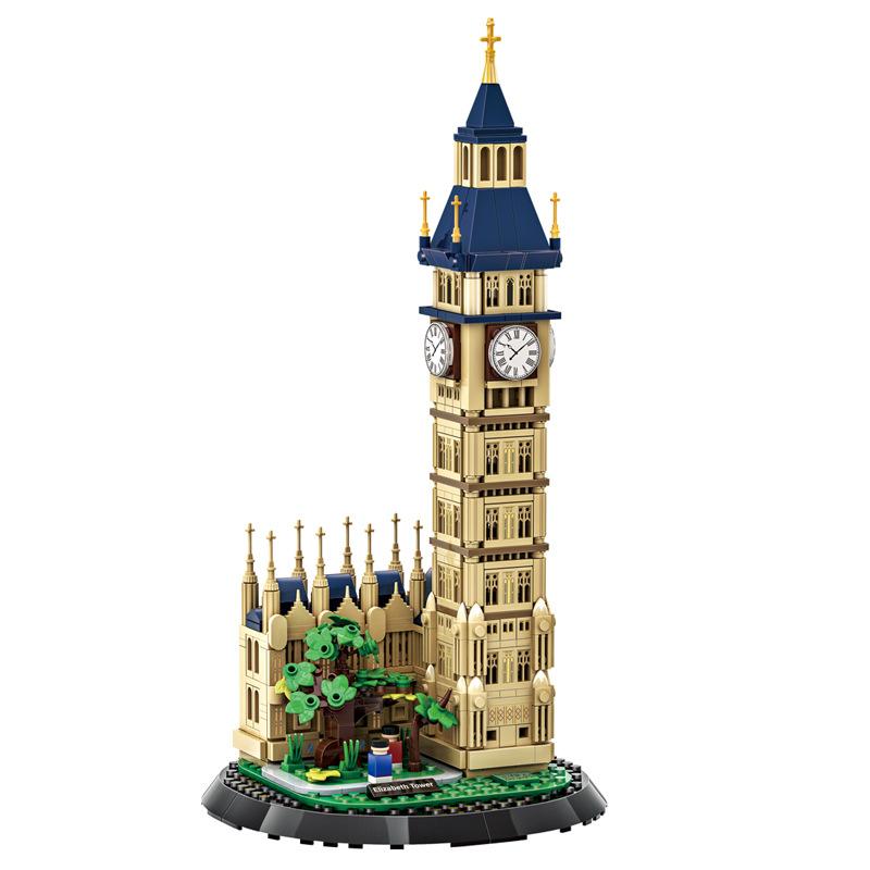 892pcs London Landmark Tower Model Kit - Educational Building Blocks MOC Toy for Assembling Famous Street Scene from UK