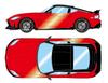 Make Up EIDOLON Impul Fairlady Z 2023 Carmine Black Finished Model EM797C 1/43 Red/Super