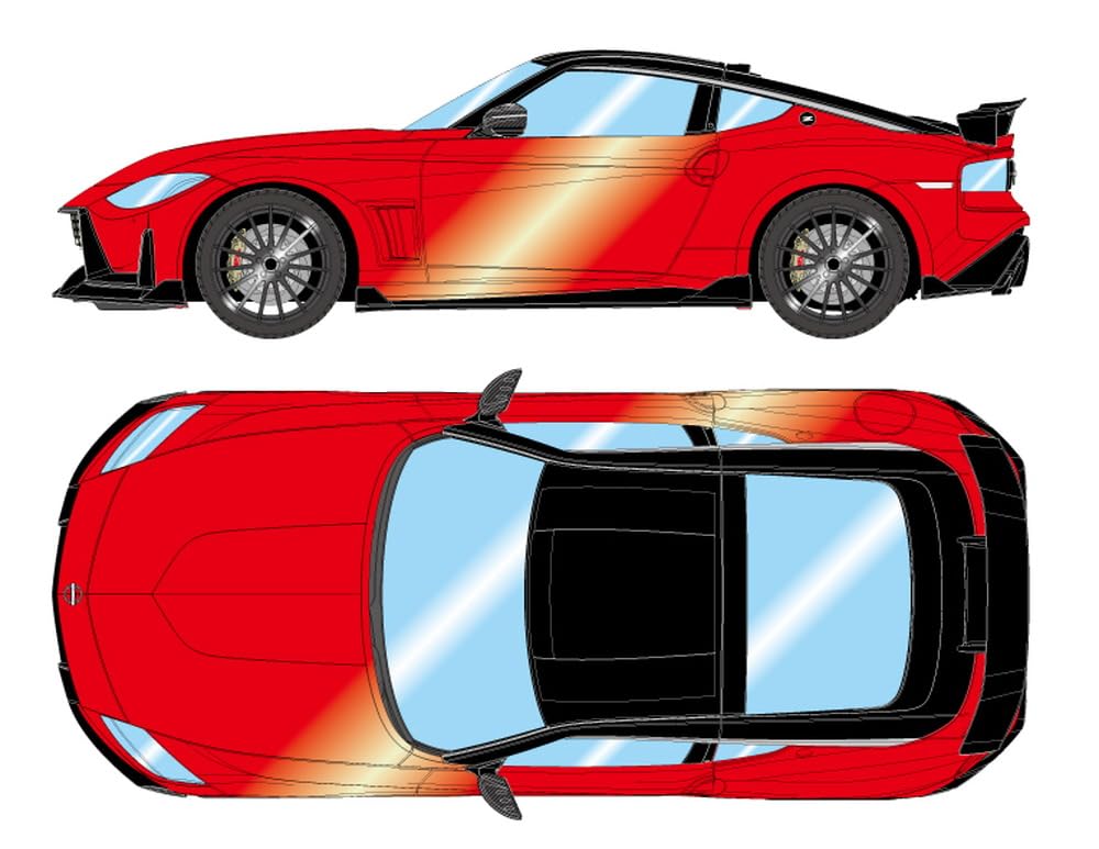 

Make up EIDOLON Impul Fairlady Z 2023 Carmine Black Finished Model EM797C 1/43 Red/Super