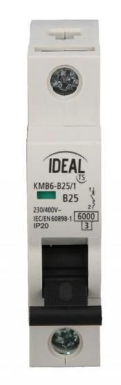 Overcurrent circuit breaker 1P B 25A 6kA KMB6-B25/1 VDE 23147
