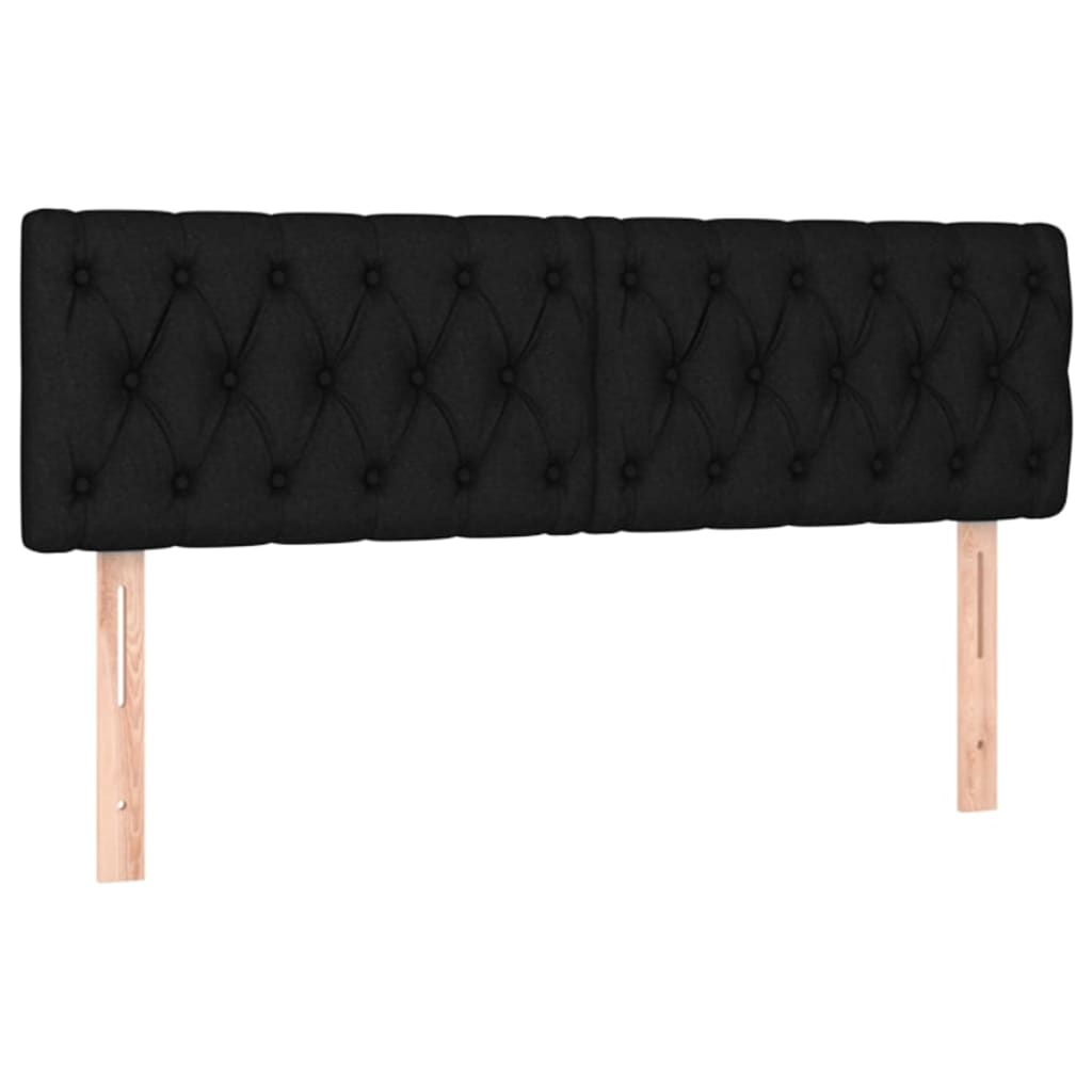 Vidaxl Letto Continentale Con Materasso, Nero, Tessuto 140X200 Cm