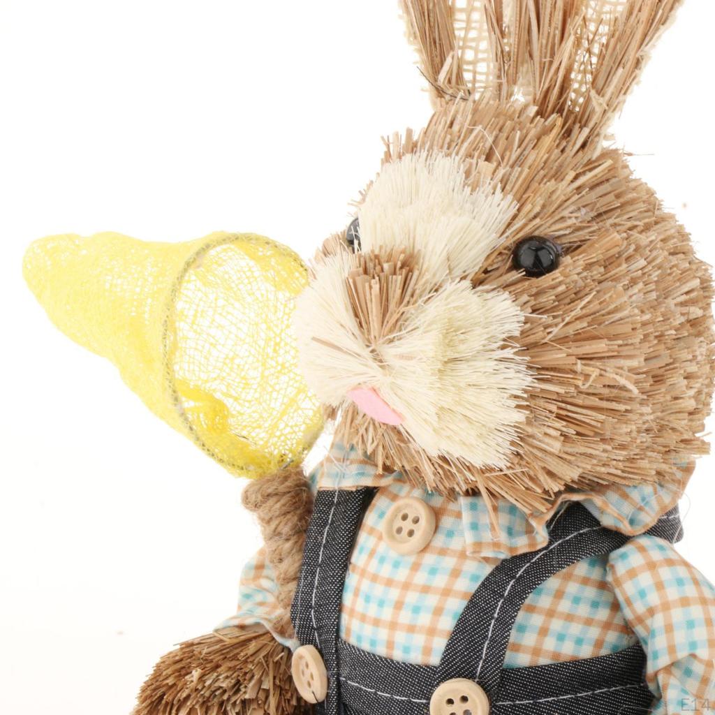 Kanin 35 cm Prydnad med Kläder Djur Fotorekvisita Dekoration för Kanin Skulpturer Dekoration för