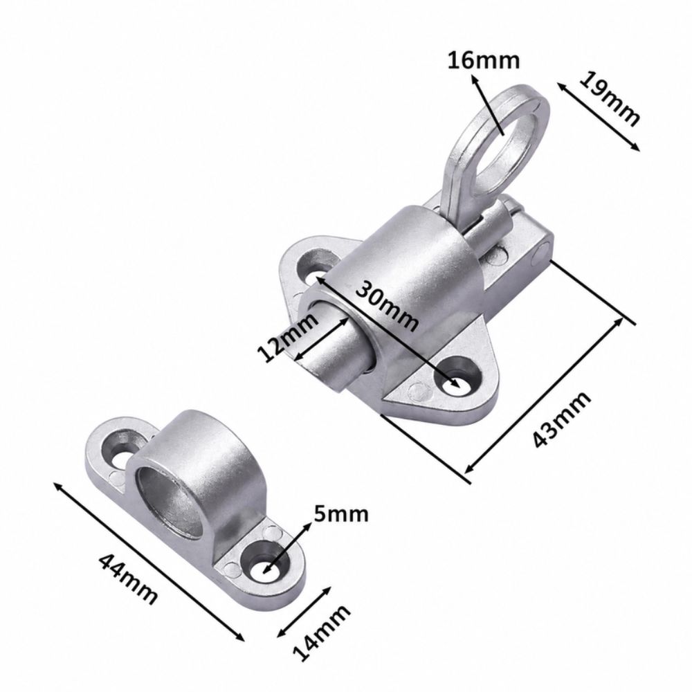 Bolt Latch Spring Door Lock Aluminum Alloy Security Gate Latch Automatic Window Lock  Door Hardware