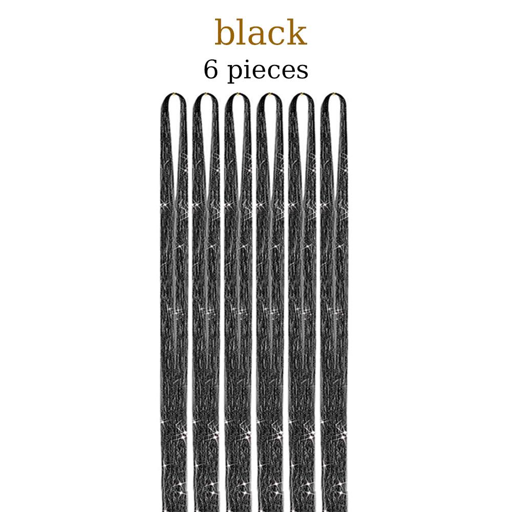 48 Inch Synthetic Hair Tinsel Kit With Tool 1200 strands Tinsel Hair Extensions 12 Colors Fairy Hair Tinsel Sparkling Shiny Hair
